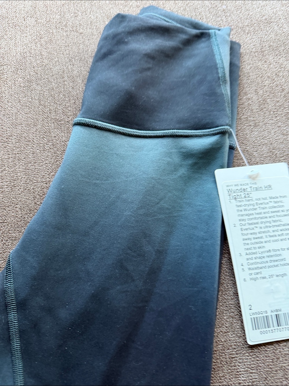 lululemon athletica Dark Teal/Black High-Waist Leggings winder train 25”
